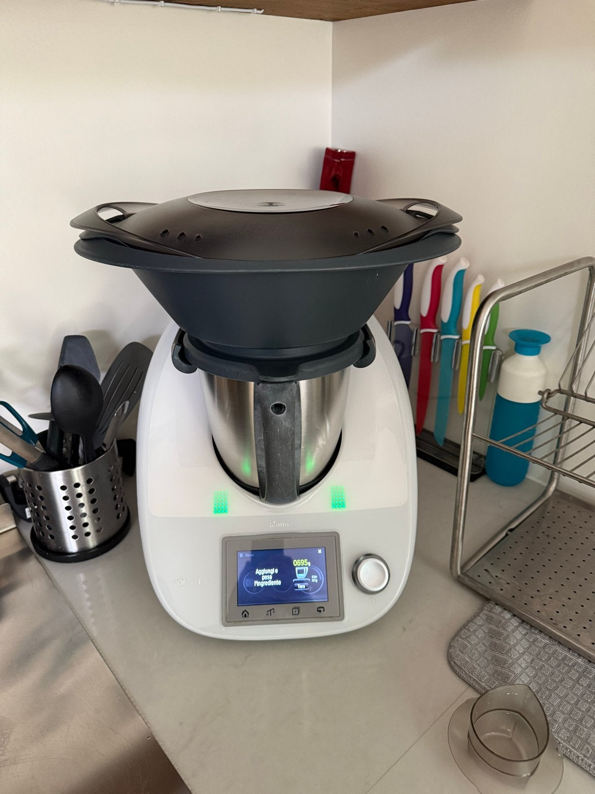 Thermomix TM5 + 2 cookidoo + original bag, Ophalen, 3 snelheden of meer, Zo goed als nieuw, 2 tot 3 liter