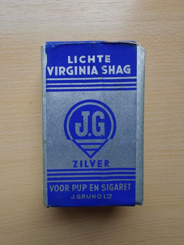 Vintage J.G. Zilver shag pakje WOII, Ophalen of Verzenden, Zo goed als nieuw, Overige typen