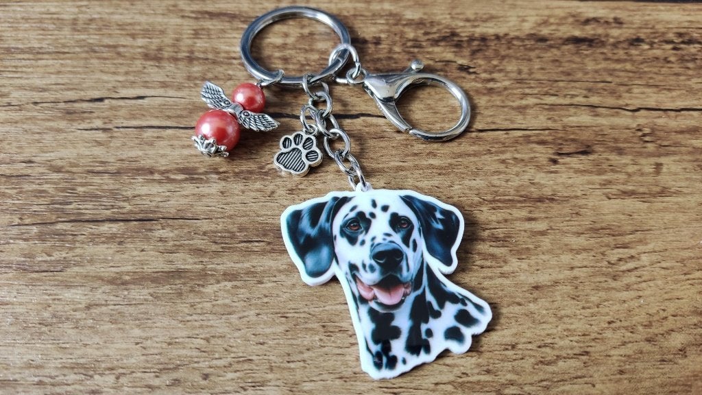 (Sleutel/Tas) Hanger Dalmatiër groot met beschermengeltje, Verzenden, Nieuw, Hanger