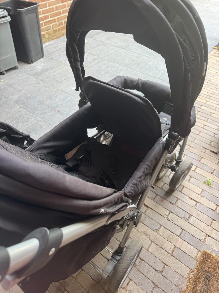 Kinderwagen buggy duo zwart, Ophalen, Gebruikt, Overige merken, Verstelbare rugleuning