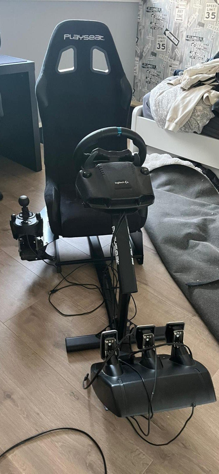 Playseat Evolution met Logitech G29 racestuur en shifter, Ophalen, Racestoel, Gebruikt, Force feedback