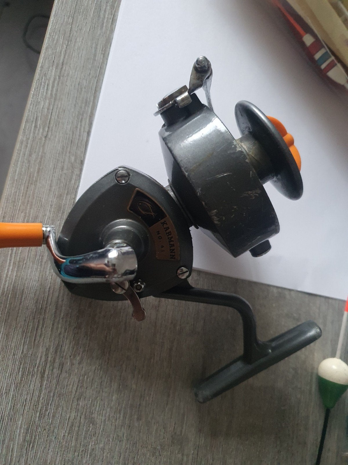 Vintage Karman No. 41 Vis Molen met Accessoires, Watersport en Boten, Ophalen of Verzenden