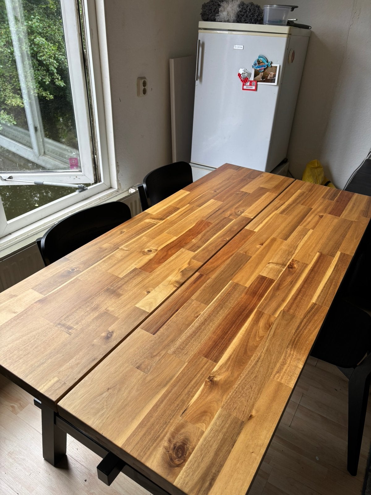 Ikea tafel met 4 ikea stoelen, Ophalen, Rechthoekig, 50 tot 100 cm