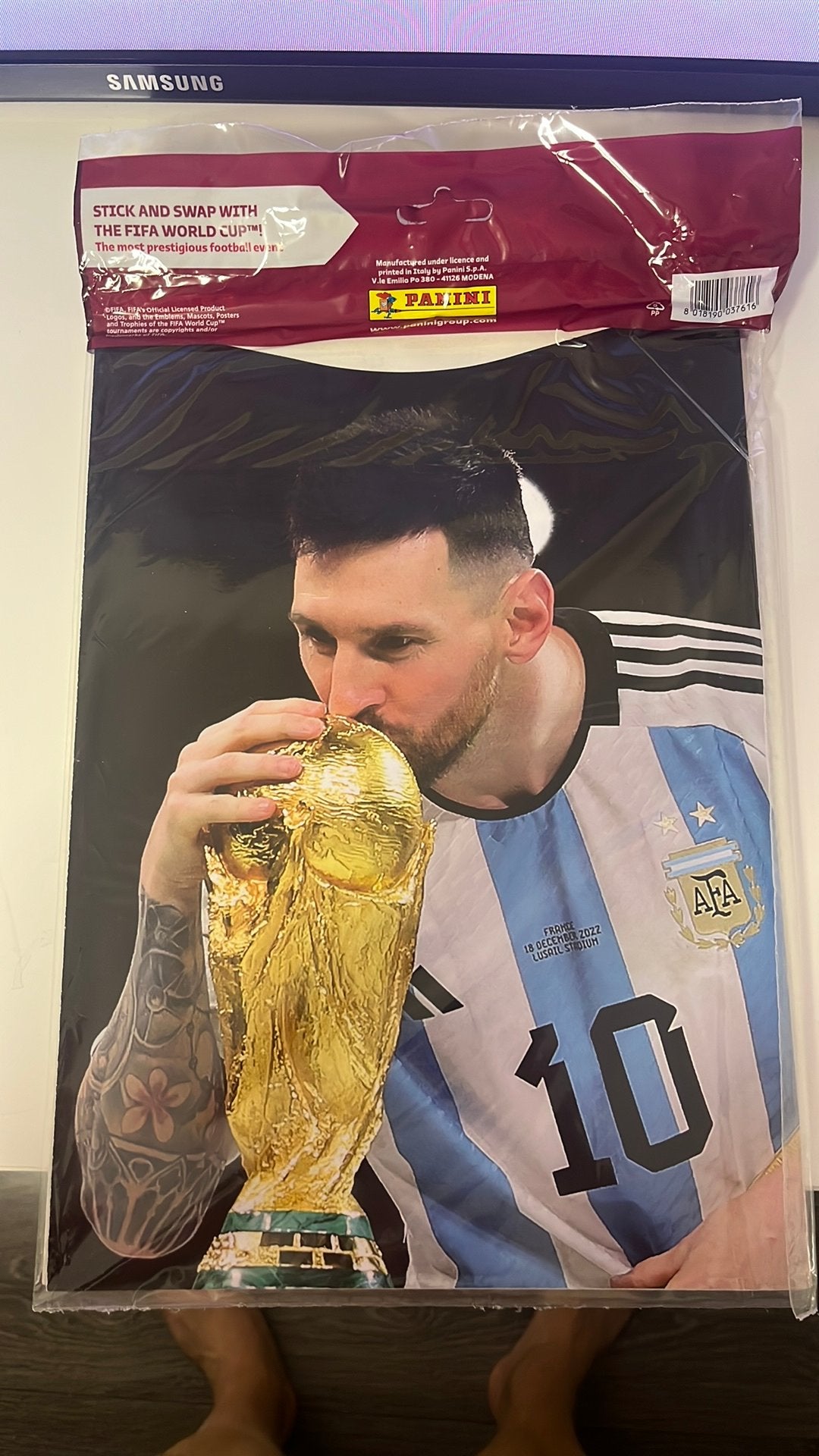 Panini MEGA POSTER - 30 Sticker - MESSI - mega Rare, Ophalen of Verzenden, Zo goed als nieuw, Overige onderwerpen