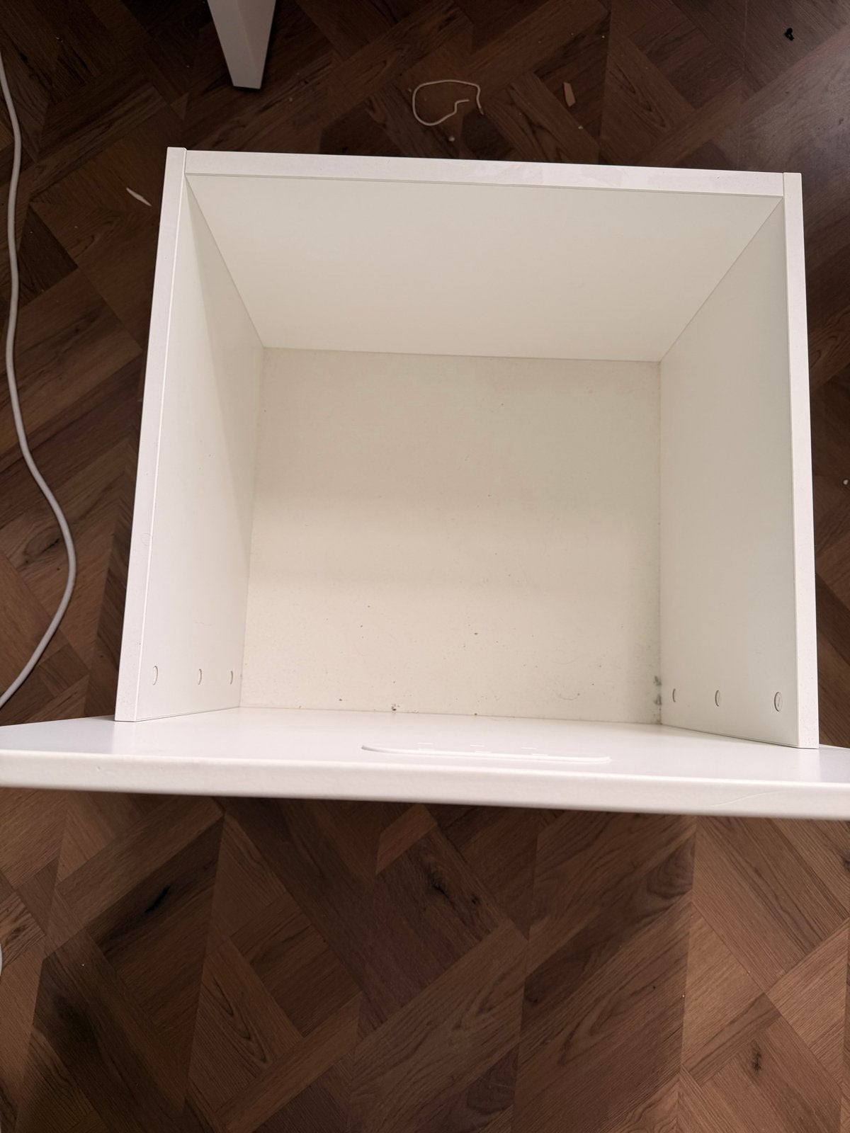 Wit IKEA bureau met opbergkast en lades, Ophalen, Gebruikt, Met lades, Spaanplaat of MDF