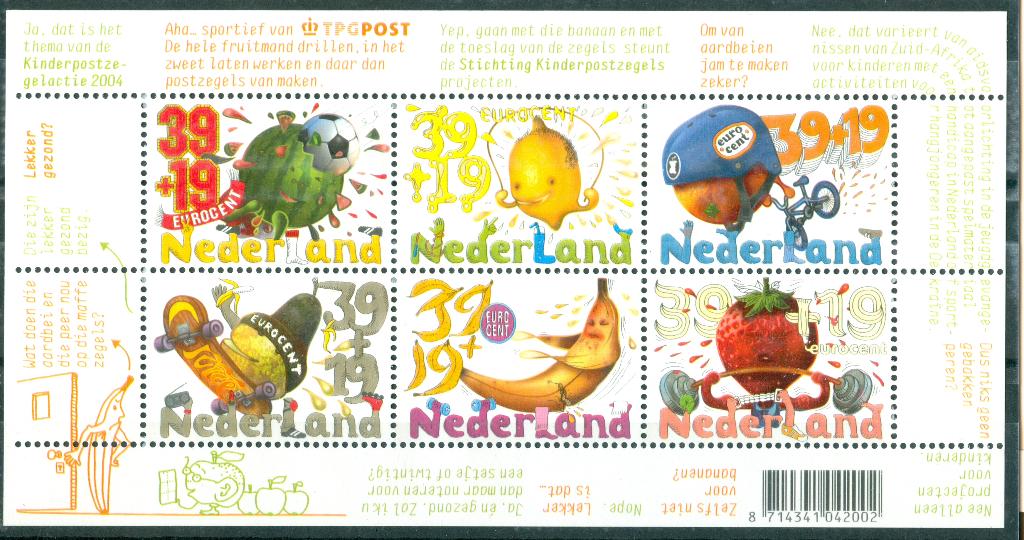 Ned. NVPH 2295 Kinderzegels 2004, Ophalen of Verzenden, Na 1940, Postfris