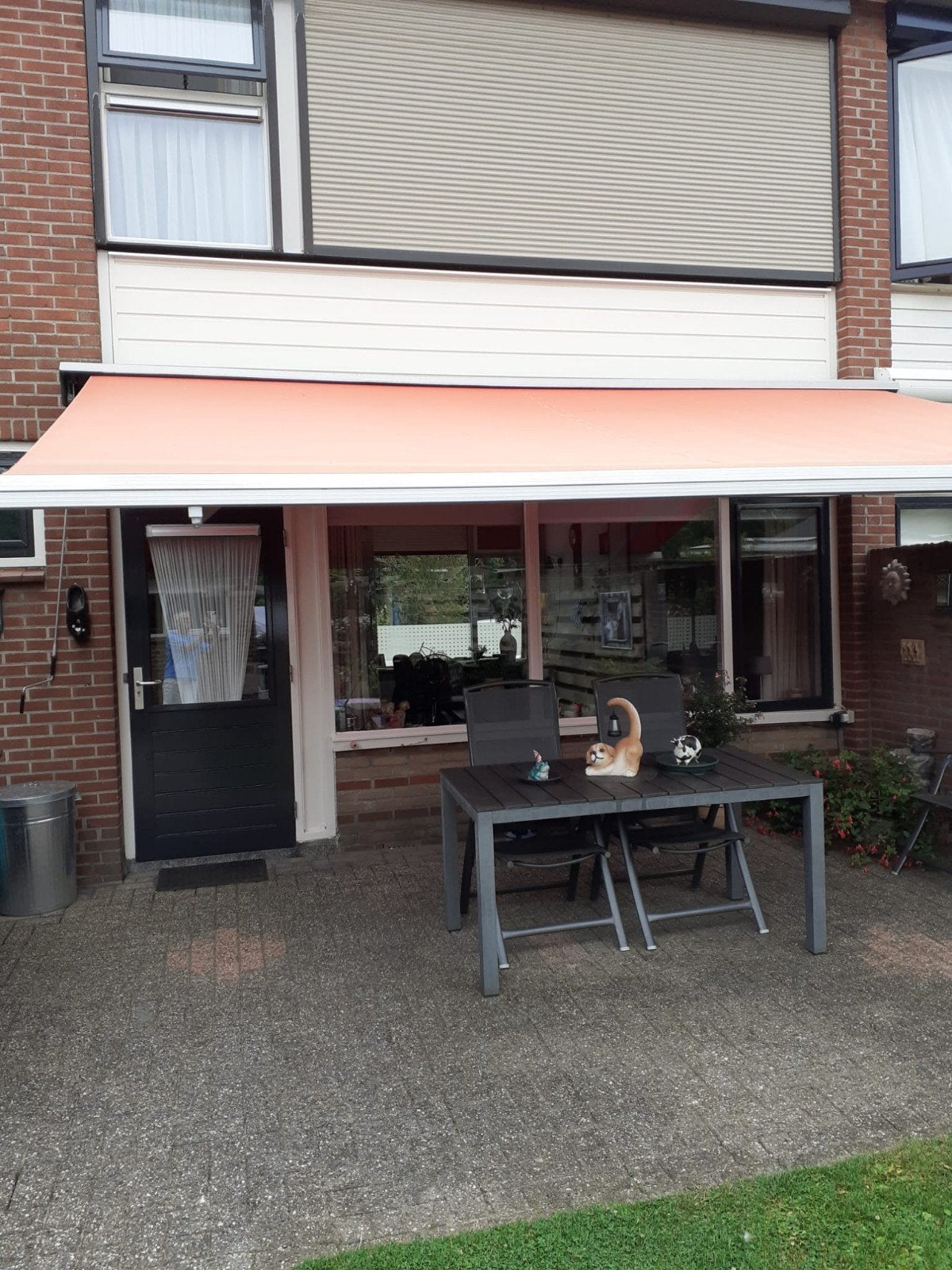 Rood zonnescherm, 150 tot 300 cm, Ophalen of Verzenden, Gebruikt, Knikarmscherm