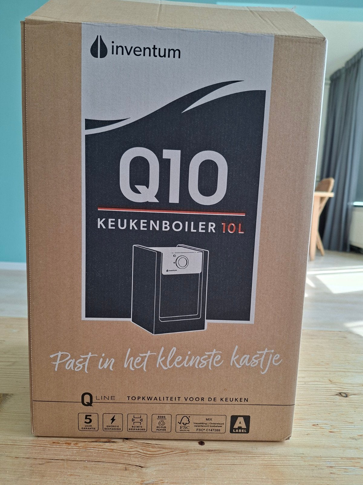 Inventum Q10 Keukenboiler 10L - Nieuw in doos, Ophalen of Verzenden, Nieuw