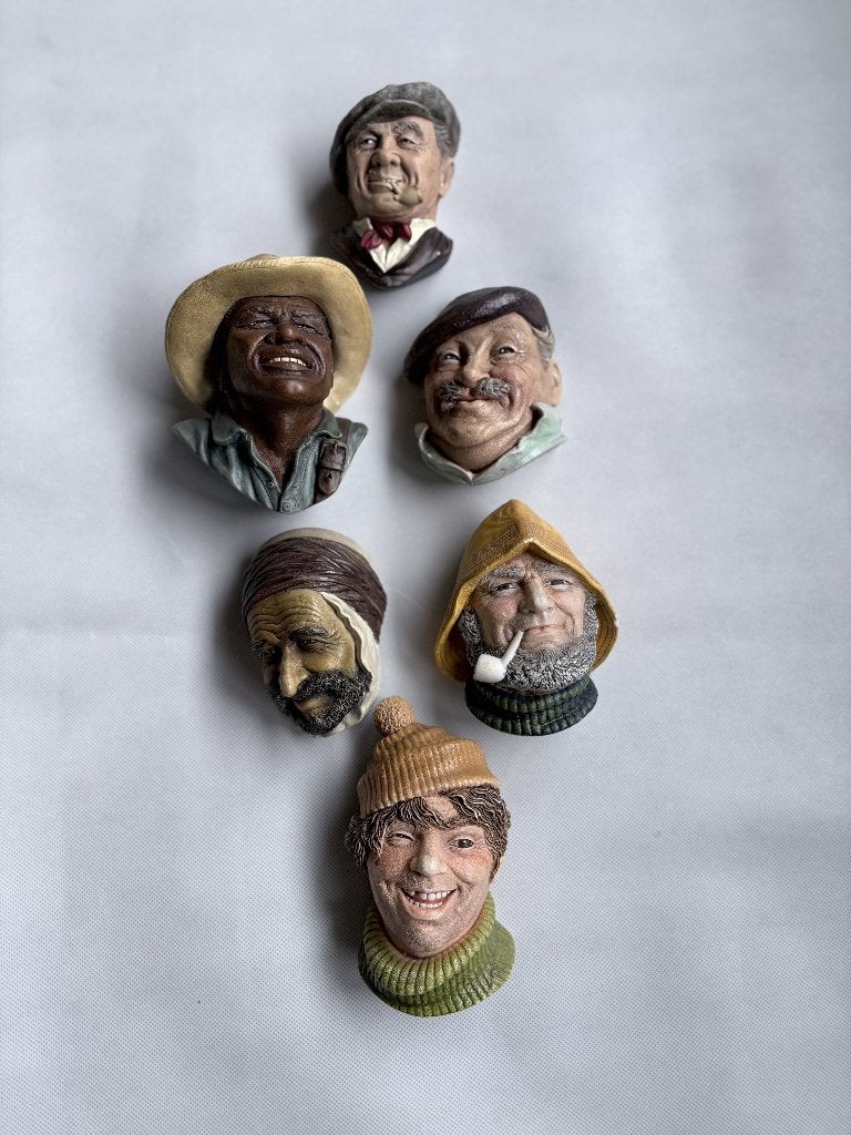 Vintage Bossons Wandkoppen uit Engeland - 6 Modellen, Verzamelen, Beelden en Beeldjes, Ophalen of Verzenden, Zo goed als nieuw