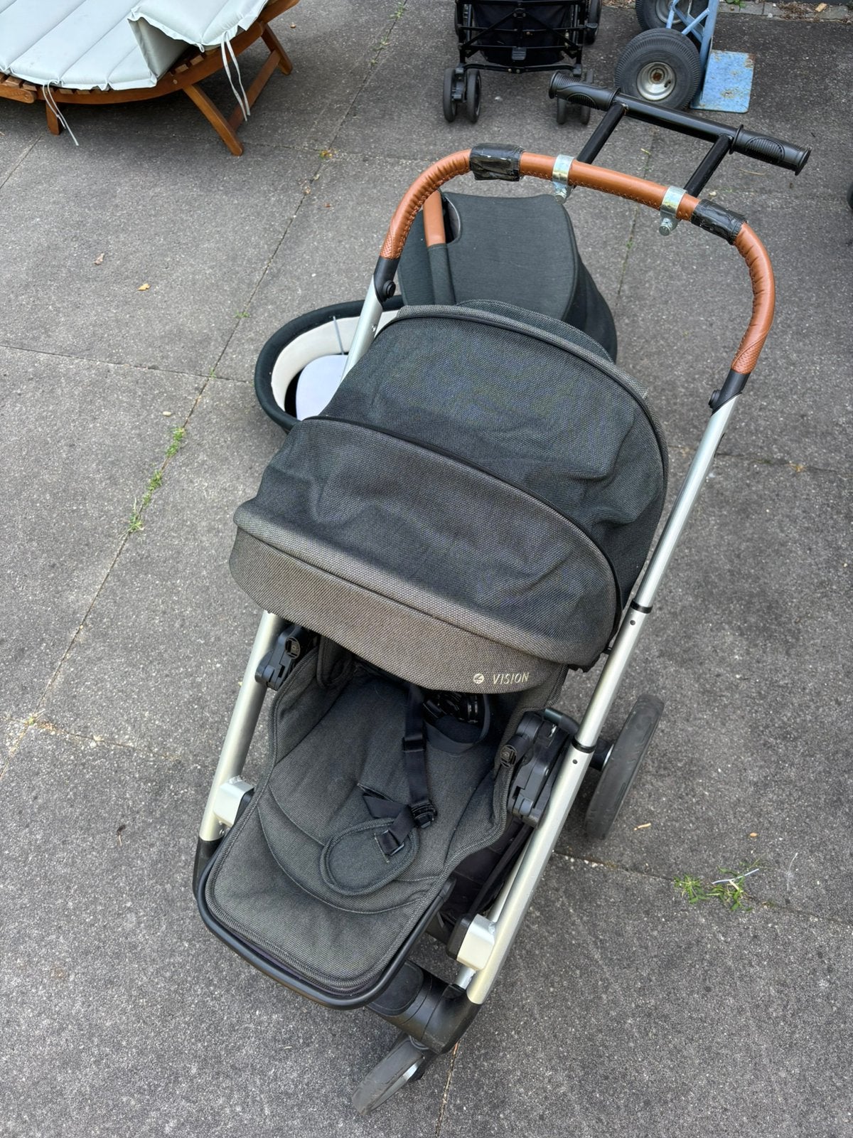 Mutsy Icon kinderwagen donkergroen, Ophalen, Gebruikt, Voetenzak