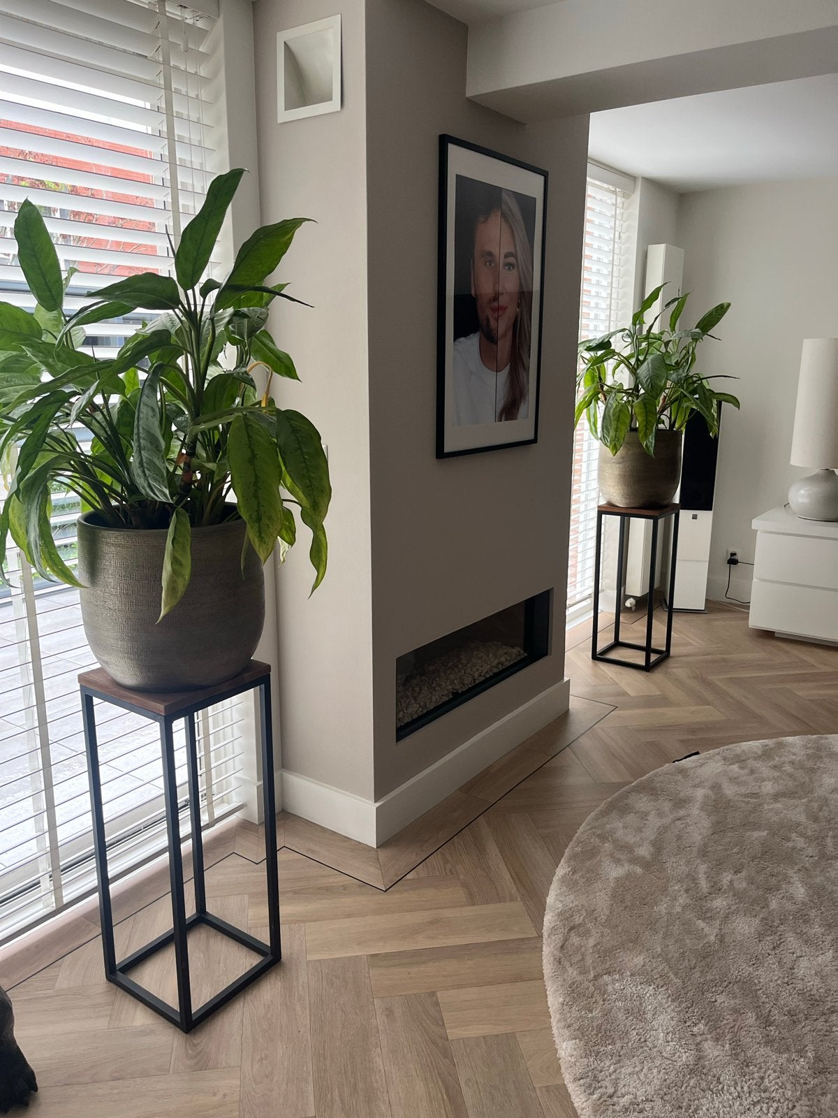 2x trendy Plantentafel  - Nieuw, Ophalen, Zwart, Nieuw, Metaal