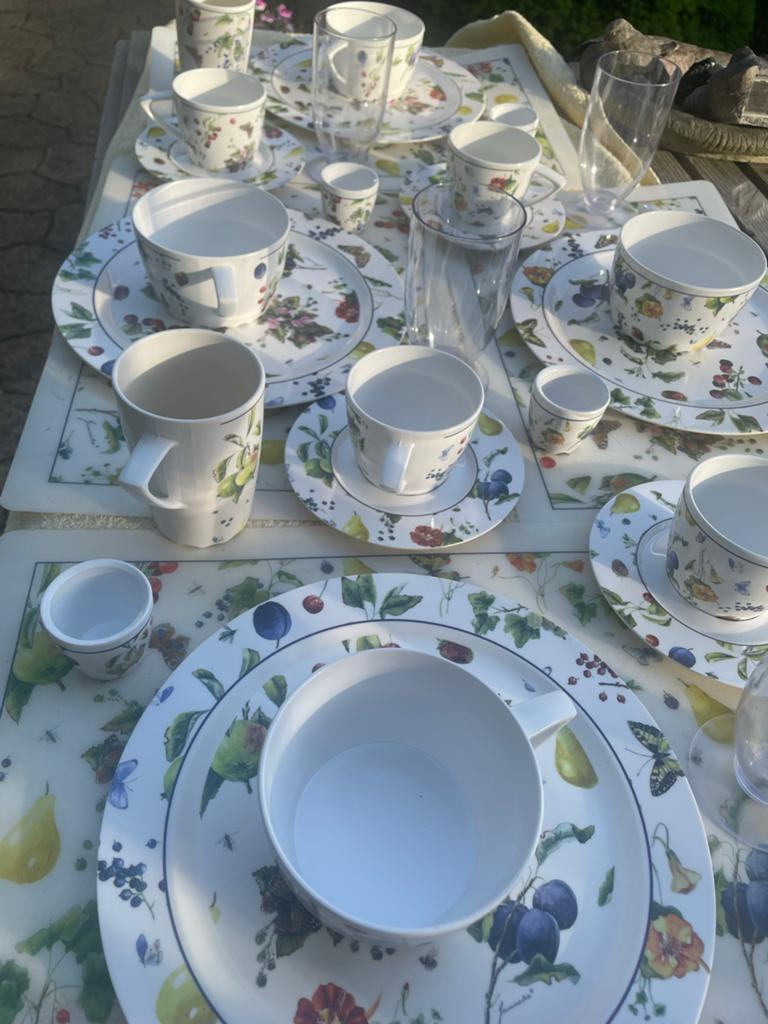 4pers.Janneke Brinkman camping servies,bloemen, Ophalen of Verzenden, Nieuw