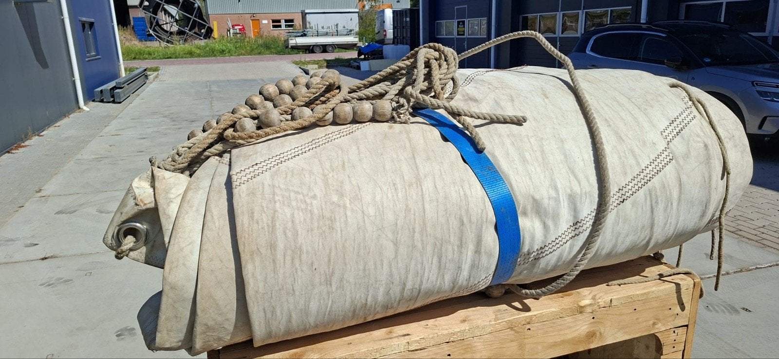 Complete zeilen-set voor een klipper of een tjalk, Watersport en Boten, Ophalen, 6 meter of meer, Gebruikt, Grootzeil