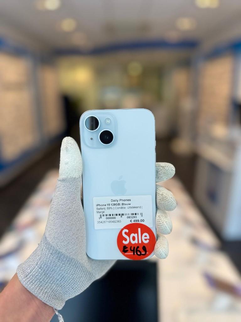 iPhone 15 128GB | Blauw, Telecommunicatie, Overige Telecommunicatie, Nieuw, Ophalen of Verzenden