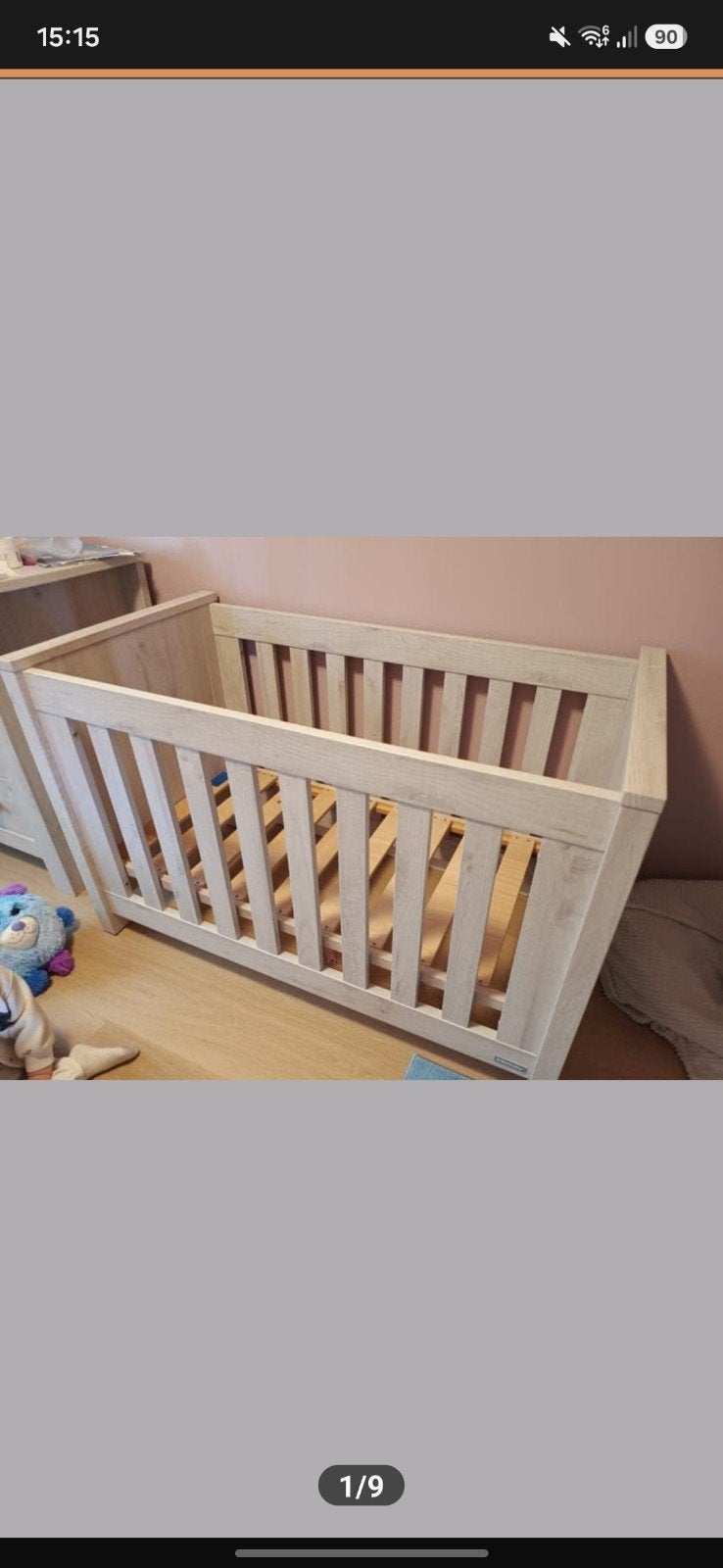 Complete babykamer: Ledikant, Commode, Kledingkast en plank, Ophalen, Gebruikt, Jongetje of Meisje