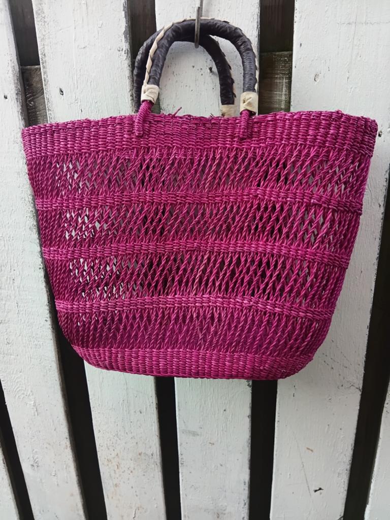 Nieuw in onze collectie Bolgatanga shopper oersterk, Ophalen of Verzenden, Nieuw, Rond, Overige materialen