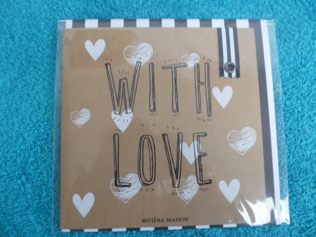 Riviera Maison wenskaart: with love , nieuw, Ophalen of Verzenden, Nieuw