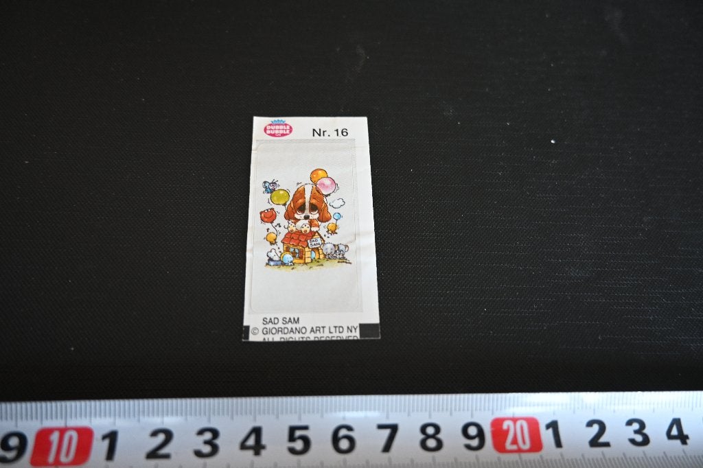 sticker kauwgom chewing gum strip sad sam dubble bubble #16, Verzamelen, Ophalen of Verzenden, Zo goed als nieuw
