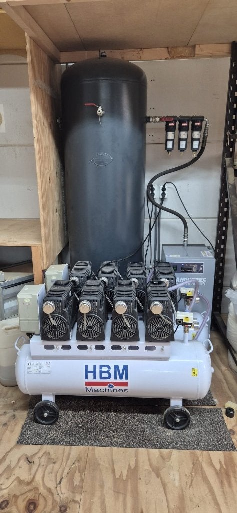 HBM Geluidsarme Compressor 120L – Zeer nette staat, Doe-het-zelf en Verbouw, Compressors, Ophalen, 100 liter of meer, Zo goed als nieuw