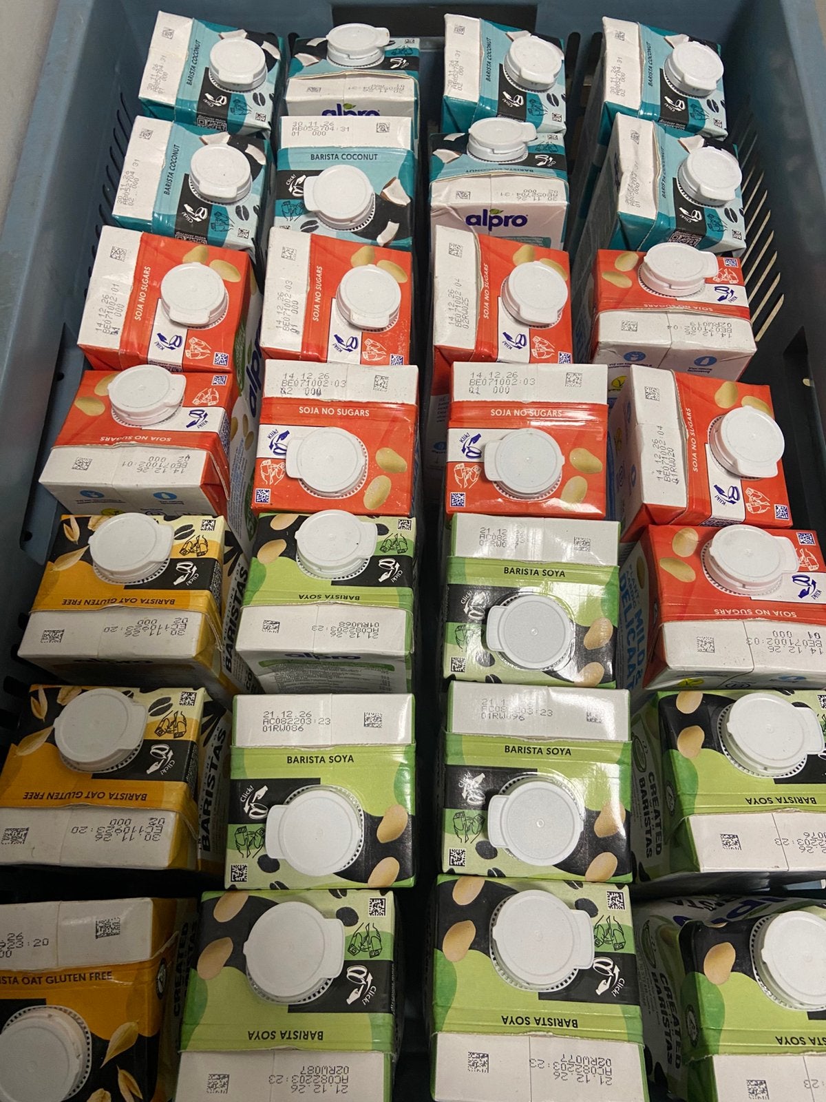 Alpro barista, Ophalen