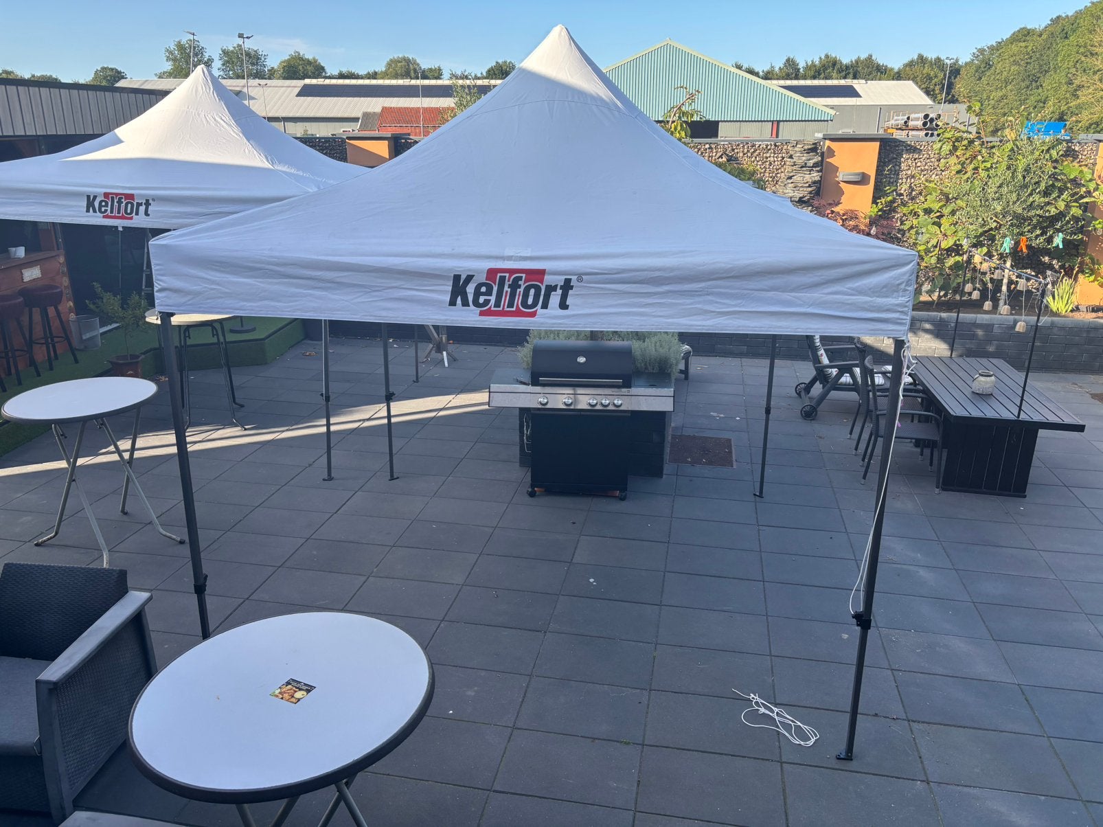 Witte Kelfort doorwerktent stalen frame partytent, Tuin en Terras, Partytenten, Ophalen, Opvouwbaar, Partytent, Minder dan 4 meter