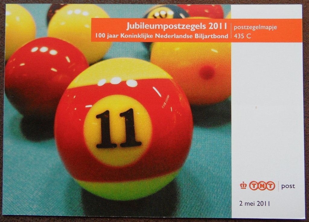 Postzegelmapje 435C – 100 jaar Nederlandse Biljartbond, Ophalen of Verzenden, Postfris