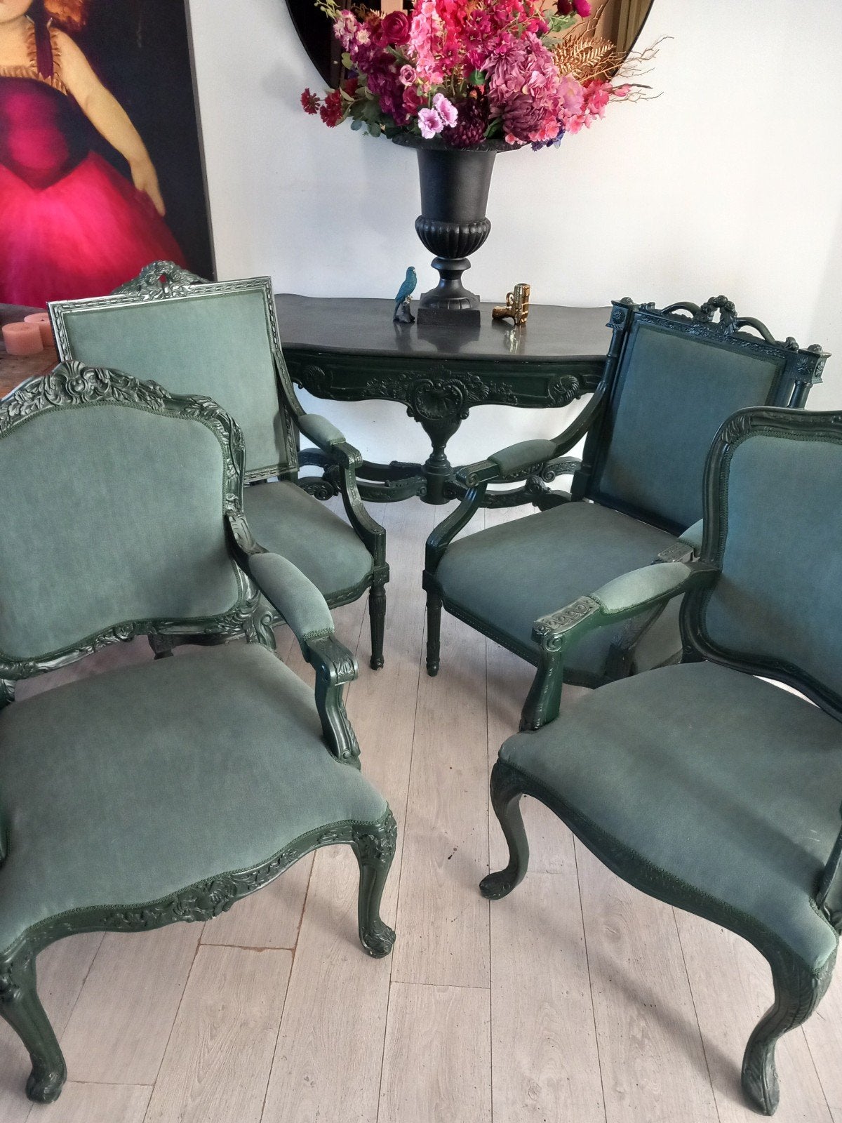 4 stuks prachtige landelijke stoelen, Ophalen, Zo goed als nieuw, Overige kleuren, Vier