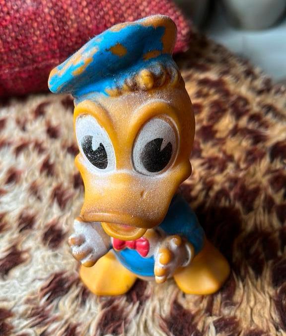 Oud Rubberen Donald Duck met Piep, Ophalen of Verzenden