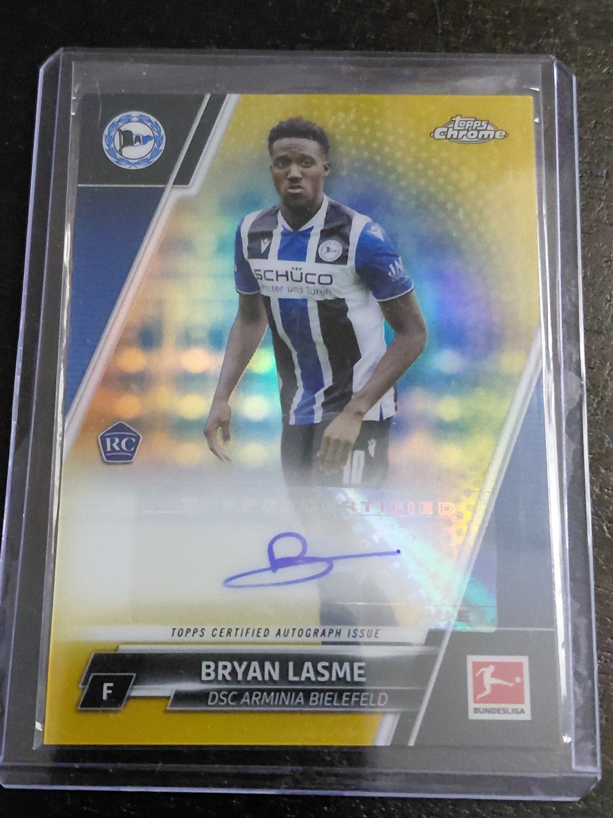Bryan Lasme Topps Chrome Bundesliga Autograph Kaart 15/50, Verzamelen, Ophalen of Verzenden, Nieuw, Spelerskaart