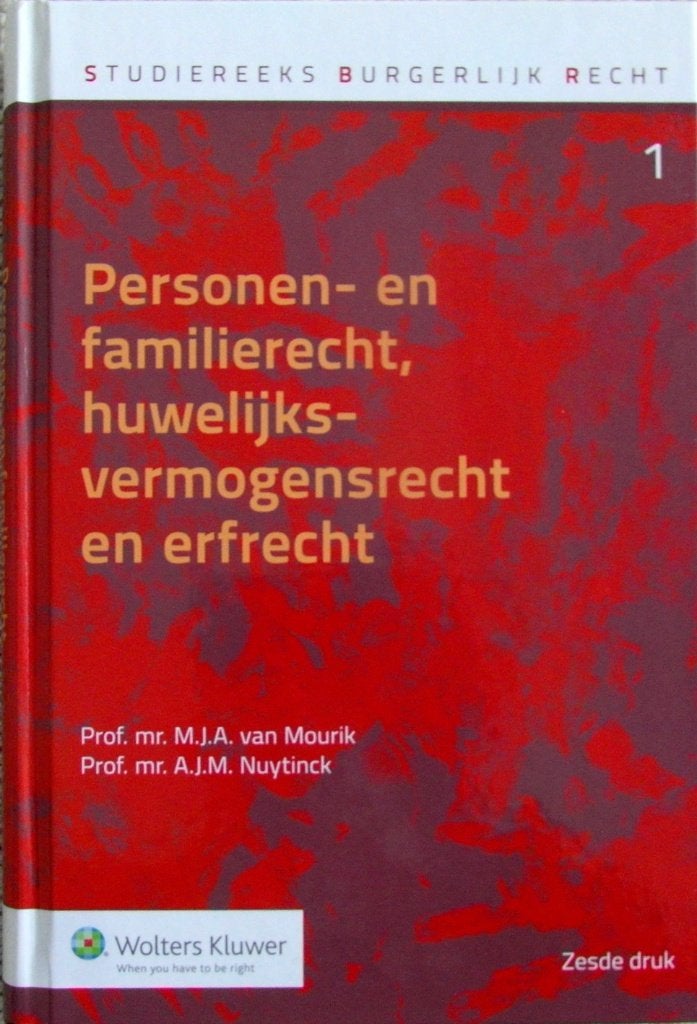 Studiereeks burgerlijk recht: Personen- en familierecht, enz, Ophalen of Verzenden, Alpha, Nieuw, HBO