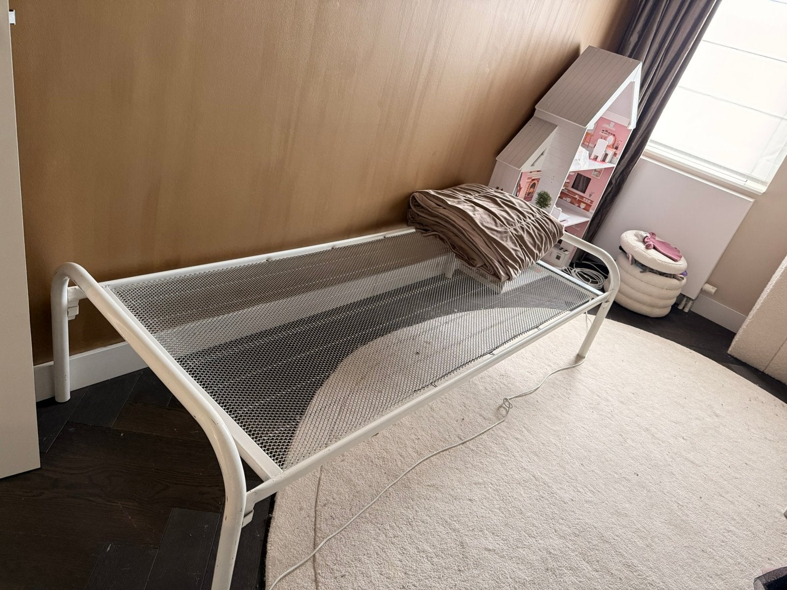 Bed spiraalbodem, Gebruikt, 90 cm, Eenpersoons, Ophalen of Verzenden
