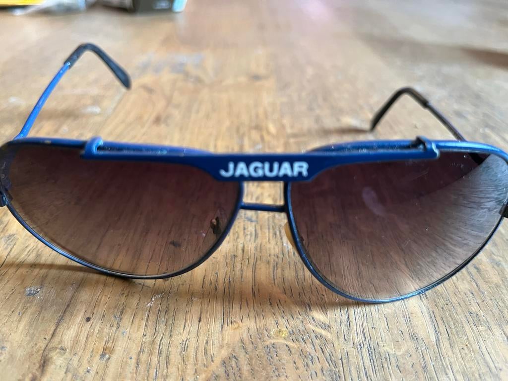 Jaguar Vintage Zonnebril Model A416 - Blauw Montuur, Overige merken, Gebruikt, Zonnebril, Blauw