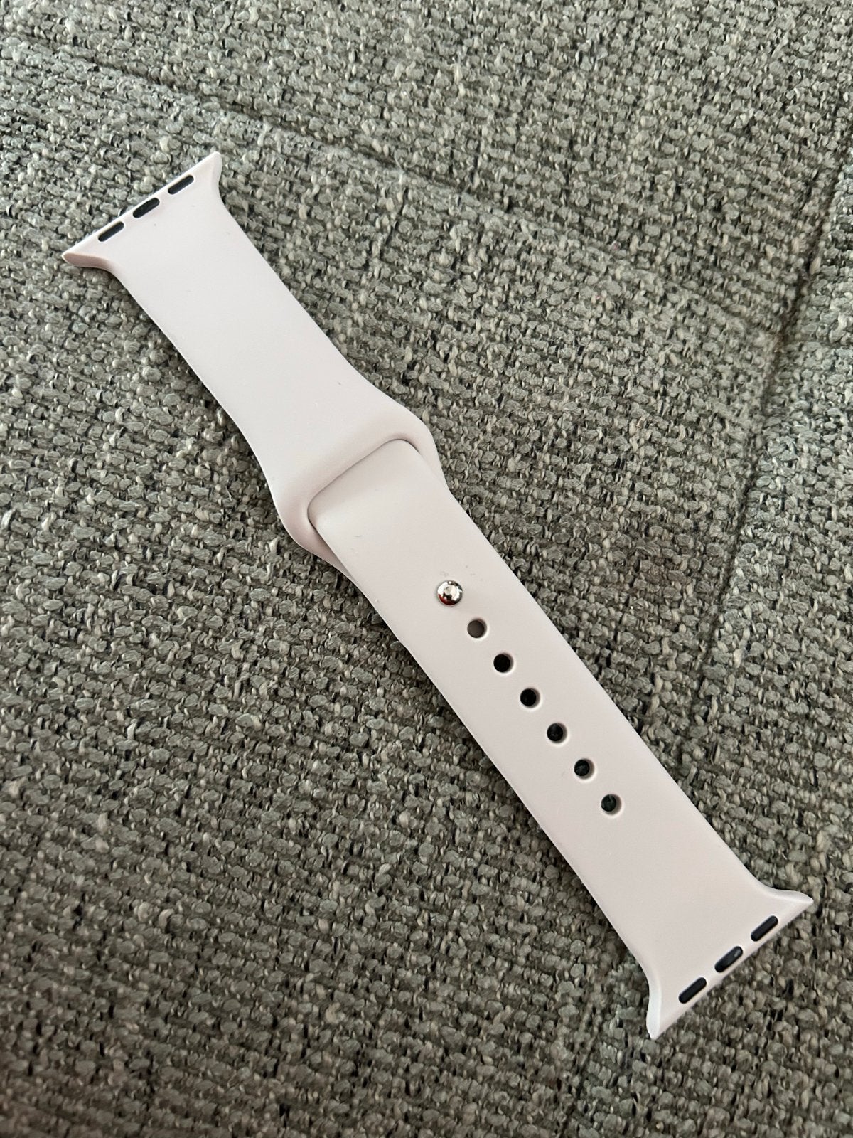 Apple Watch bandje dames - beige siliconen, Ophalen of Verzenden, Nieuw, Wit, IOS