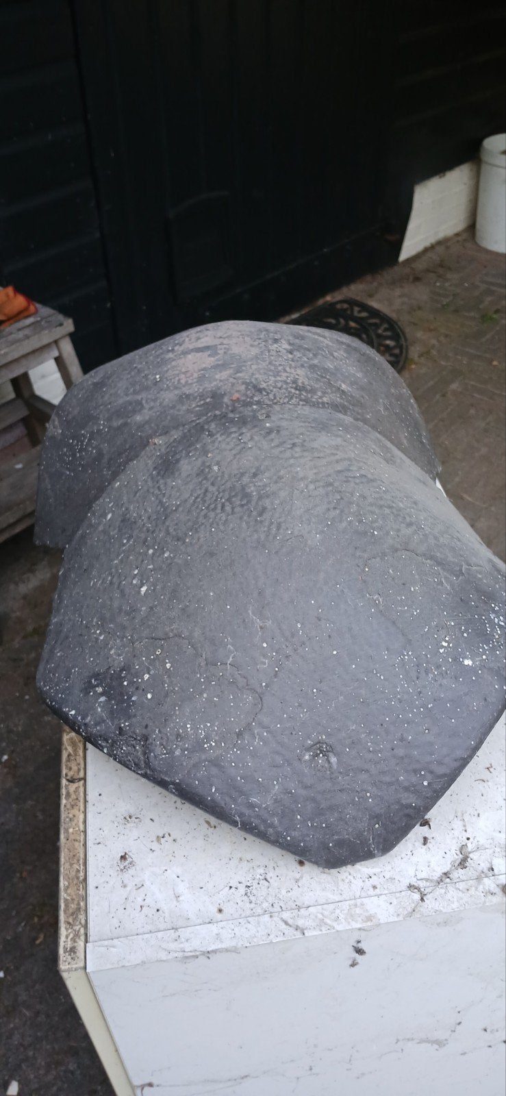 Dakpan broekstukken, Ophalen, Dakpannen