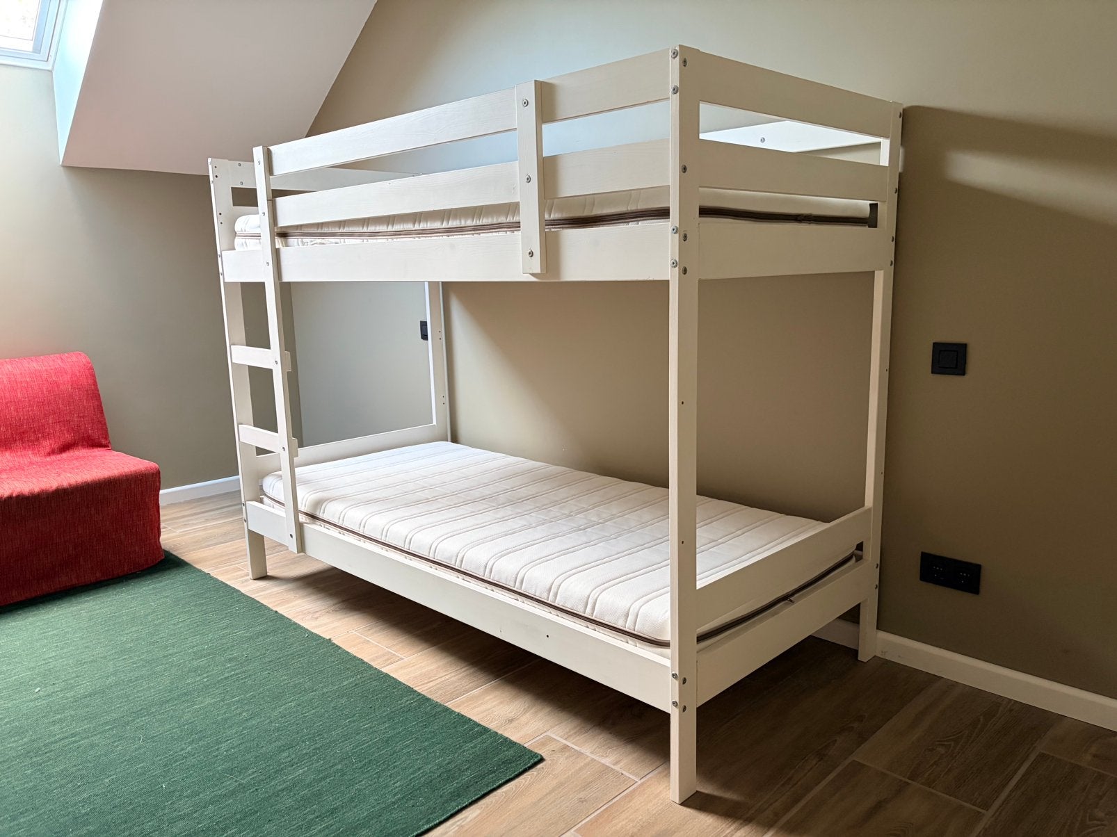 Stapelbed ikea Mydall incl Malvik matrassen, Ophalen, 90 cm, 210 cm, Tweepersoons