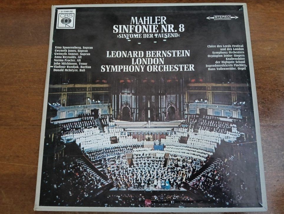 Mahler Symfonie Nr. 8 - Leonard Bernstein - CBS Vinyl, Gebruikt, Symfonie, Mahler, Ophalen of Verzenden