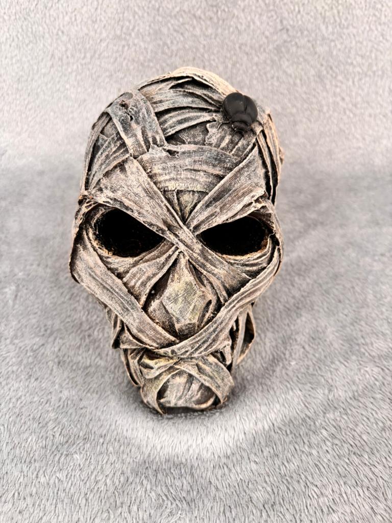 Mummie schedel met kever - Halloween decoratie, Verzamelen, Beelden en Beeldjes, Ophalen of Verzenden, Gebruikt, Fantasy