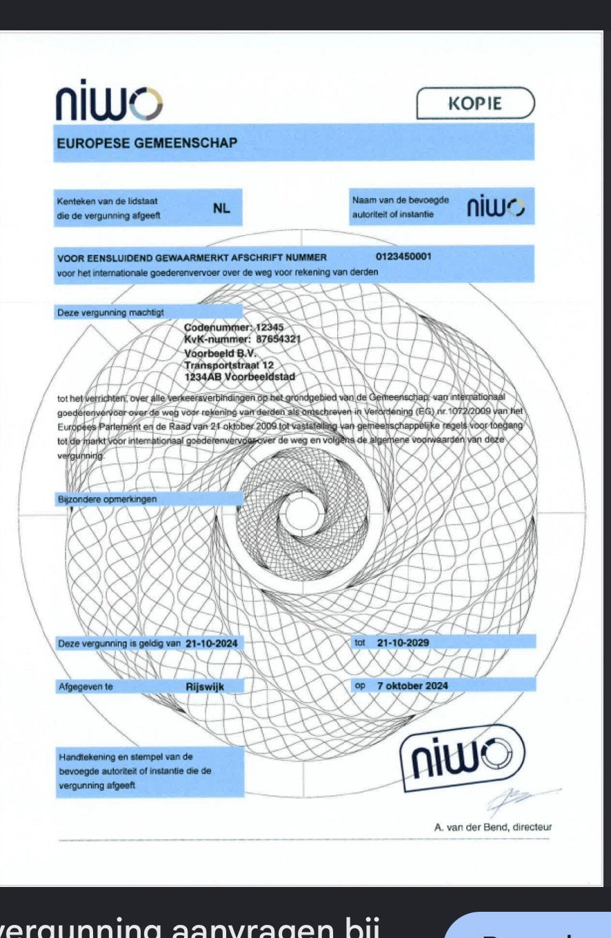 Externe vervoersmanager NIWO, Vacatures, Vanaf 10 jaar, Overige vormen