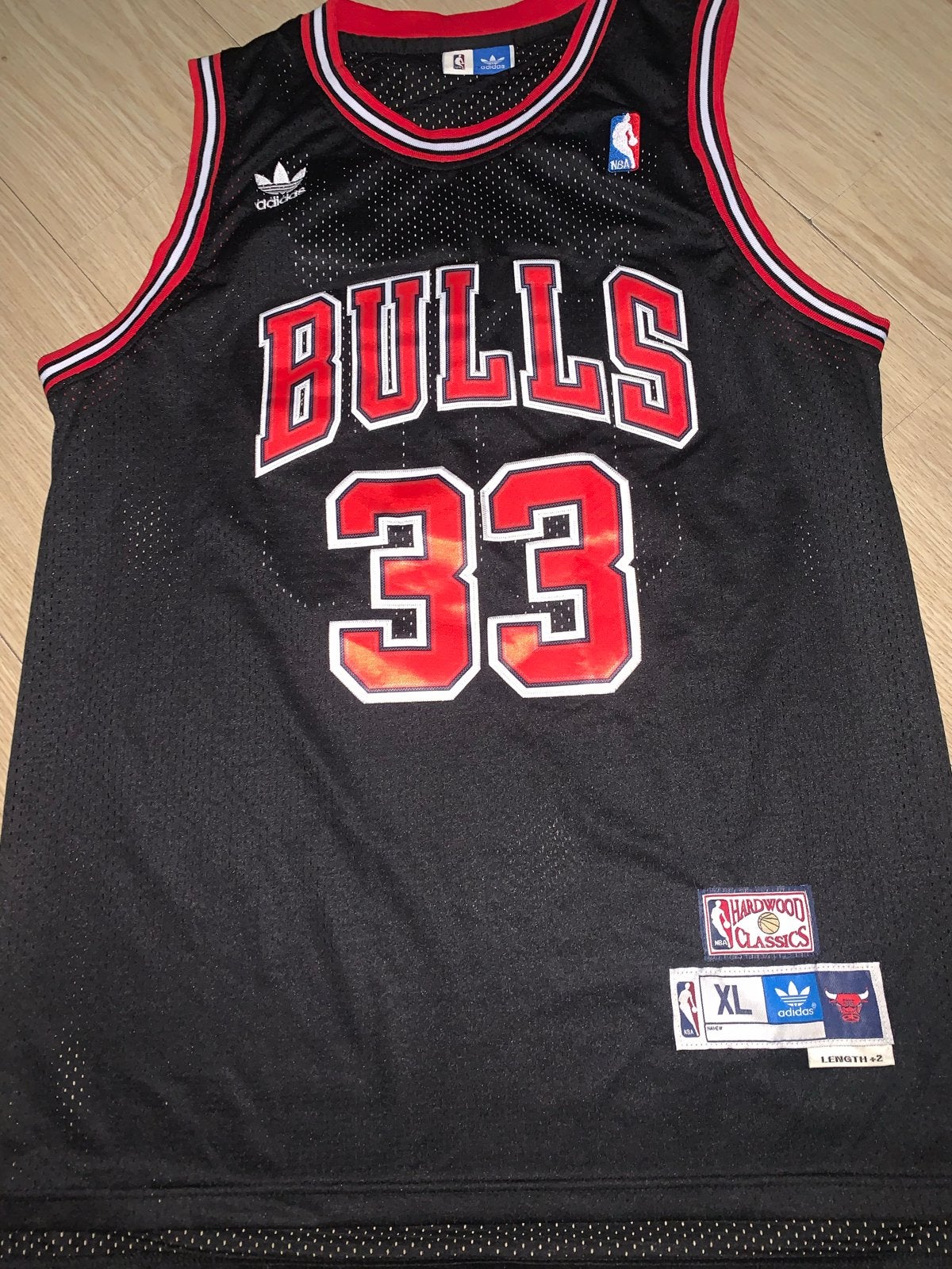 Adidas NBA Chicago Bulls Pippen 33 Basketbal Shirt XL, Zwart, Maat 56/58 (XL), Ophalen of Verzenden, Zo goed als nieuw