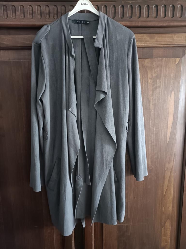 Costes suedine jasje XXL, Maat 46/48 (XL) of groter, Ophalen of Verzenden, Zo goed als nieuw, Grijs