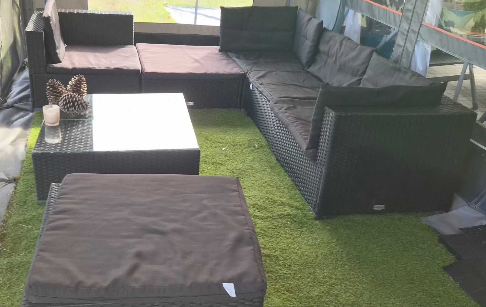 Loungeset zwart, Ophalen, Gebruikt