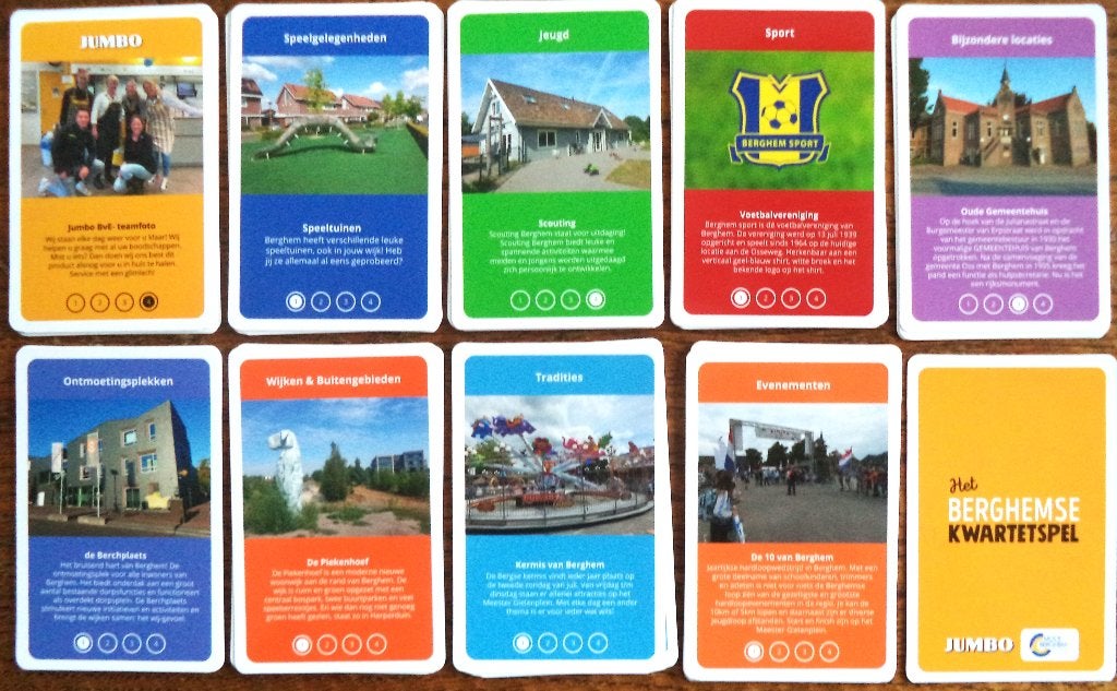 Het BERGHEMSE Kwartetspel - uitgever JUMBO, Ophalen of Verzenden, Zo goed als nieuw, Kwartet(ten)