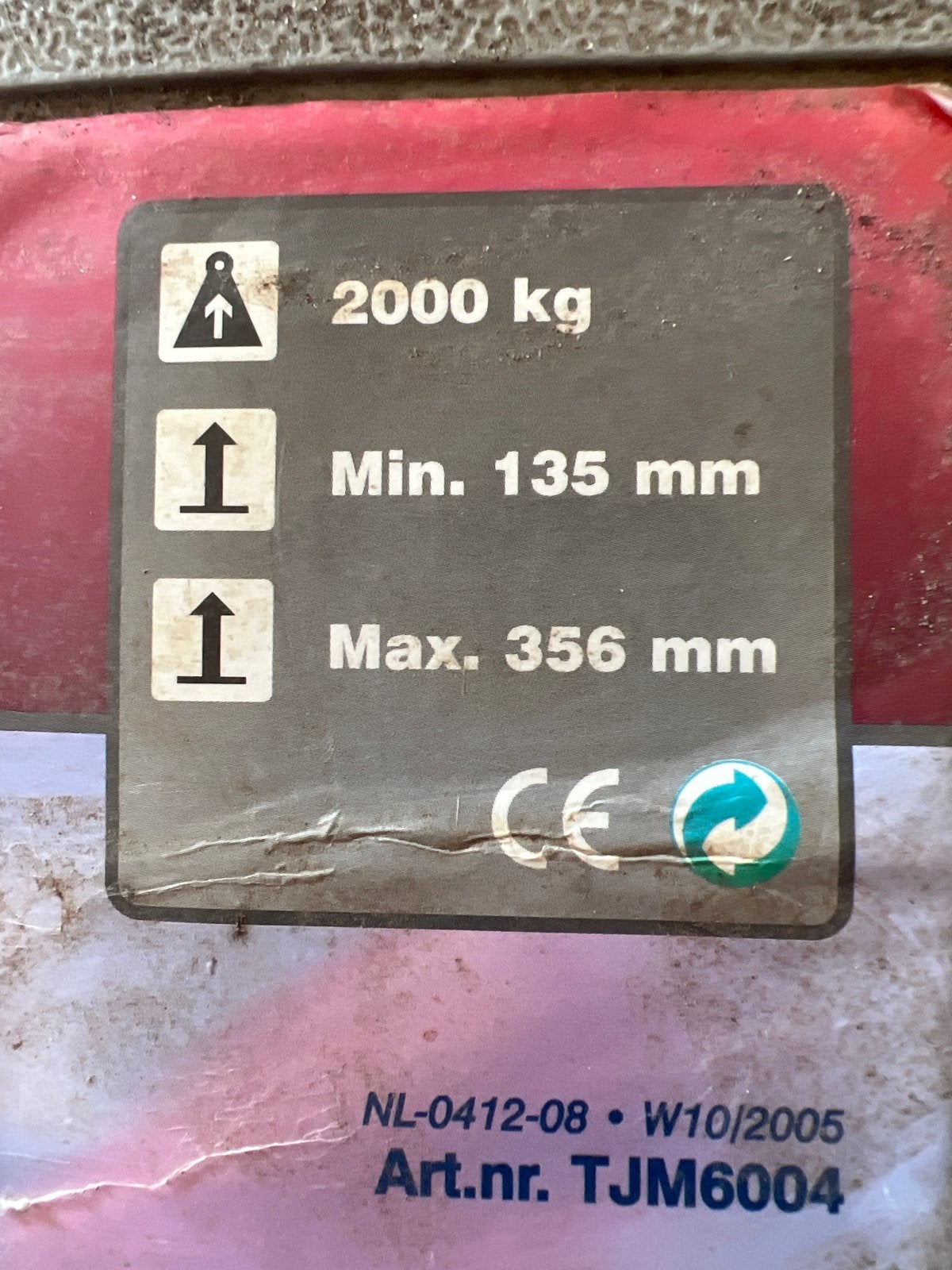 Top Craft Garagekrik TRJ-2000KE - 2000 kg hefvermogen, Ophalen, Gebruikt, Hydraulisch, Garagekrik