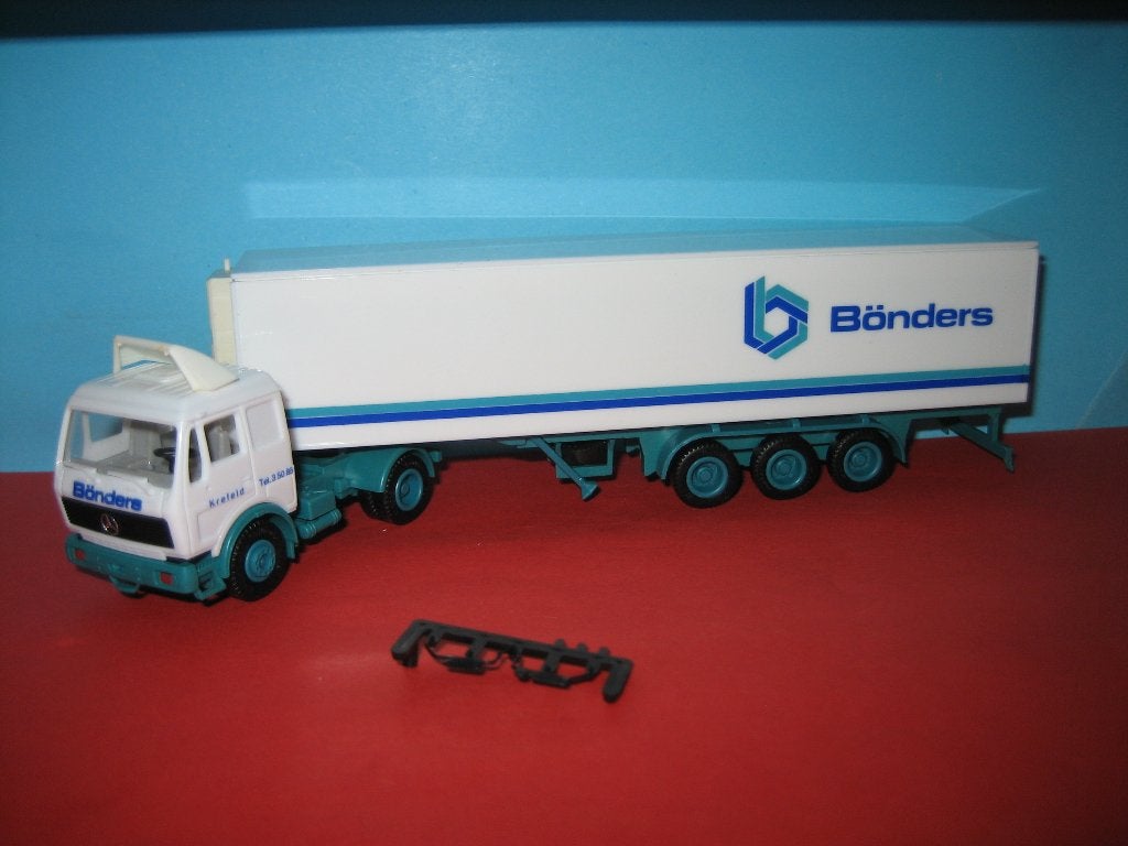 Bonders  MERCEDES met oplegger  Herpa, Ophalen of Verzenden, Zo goed als nieuw, Bus of Vrachtwagen, Herpa