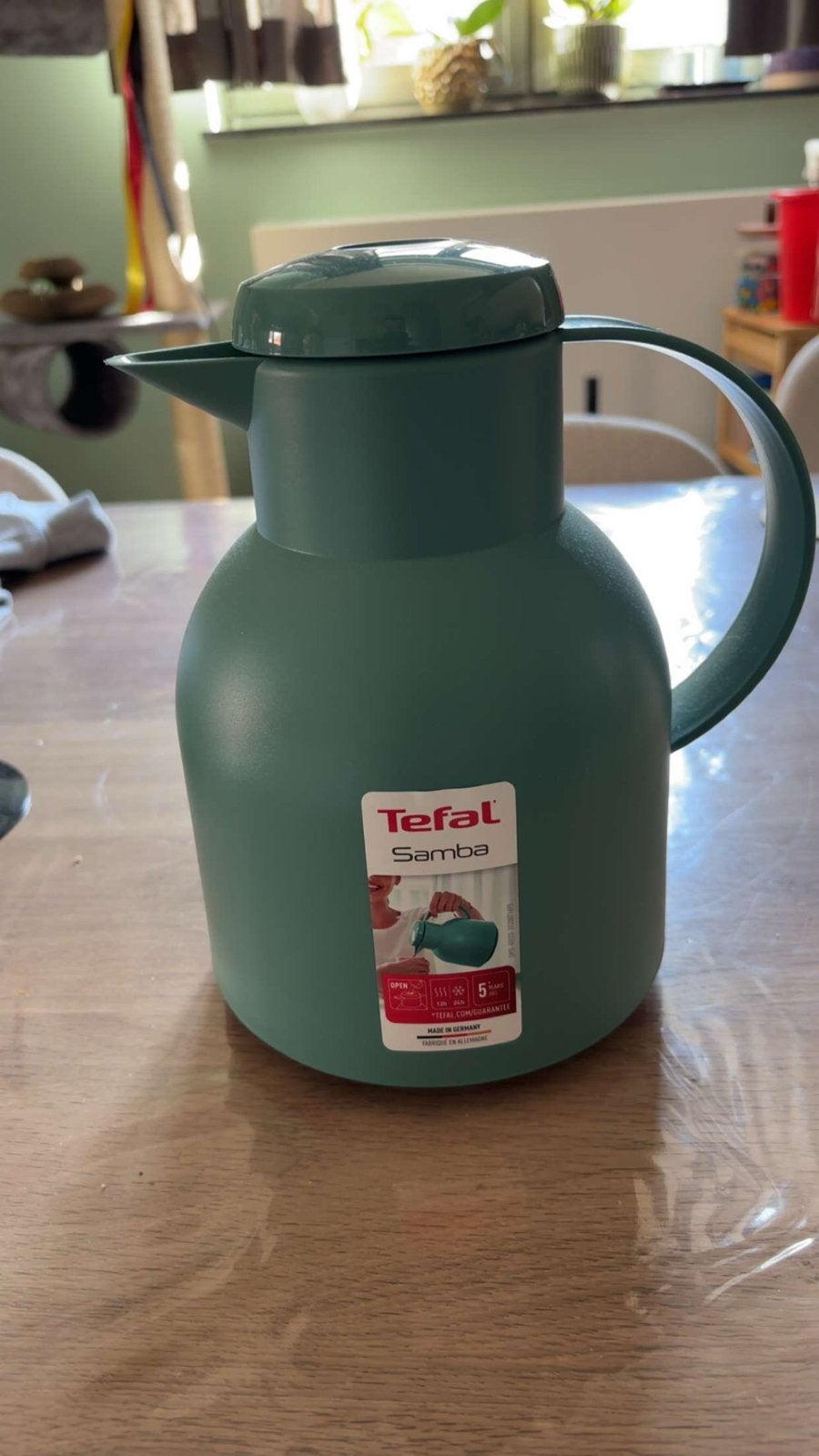 Nieuwe Tefal Koffie Thermoskan - Groen, 1 tot 2 liter, Ophalen, Nieuw
