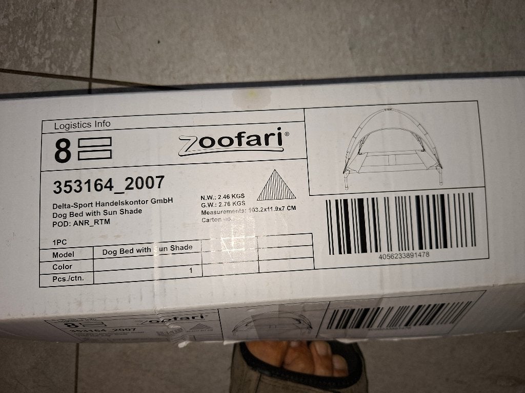 Zoofari hondenbed met zonnedak, Ophalen of Verzenden, Zo goed als nieuw, Overige
