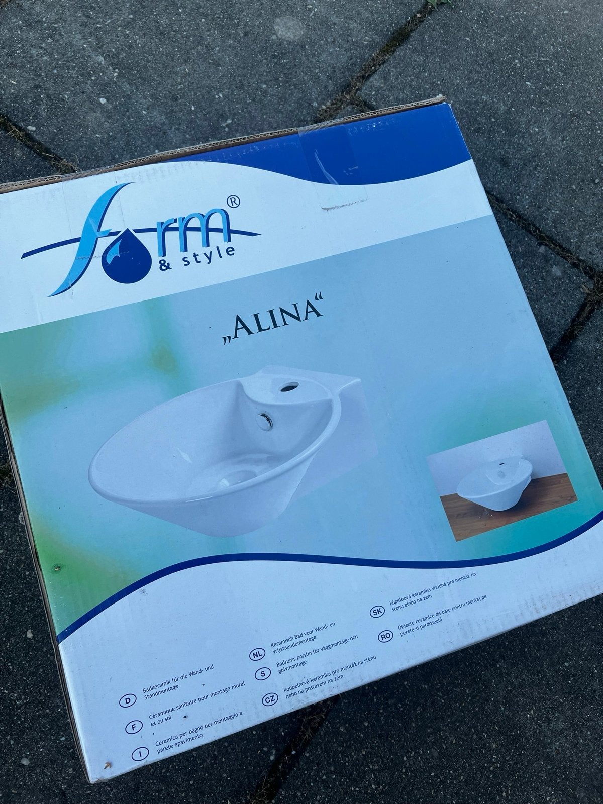 2x Form & Style "Alina" Keramische Wastafel - Nieuw in Doos, Ophalen, Nieuw, Steen, Wastafel