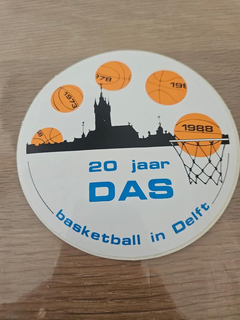 DAS Basketball Delft sticker, Ophalen of Verzenden, Zo goed als nieuw, Buitenlandse clubs, Poster, Plaatje of Sticker