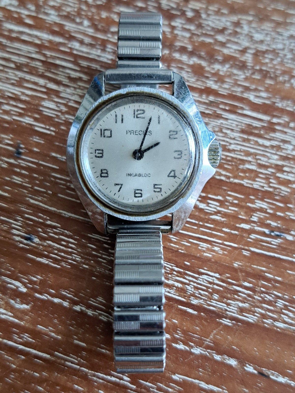 Vintage Precies incabloc opwind dames polshorloge horloge, Overige merken, Staal, Polshorloge, 1960 of later