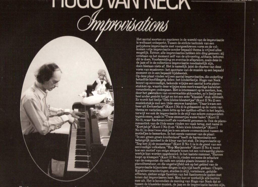 Hugo van Neck - Improvisaties- Estonia Konsertvleugel LP, Ophalen, 1980 tot heden, Zo goed als nieuw, 12 inch
